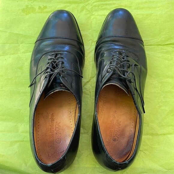 Johnston & Murphy Mens Optima Cap Toe Leather. Size 9 - Picture 1 of 5
